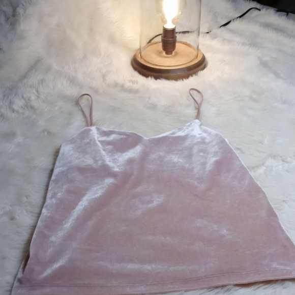 H&M Tops - H&M Velvety light pink camisole or tank Size XS